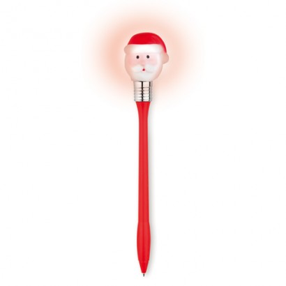 Bolígrafo Papa Noel personalizable (pilas incluidas)